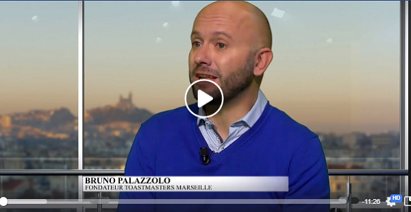 Bruno Palazzolo, fondateur de Toastmasters Marseille à  la TV  !